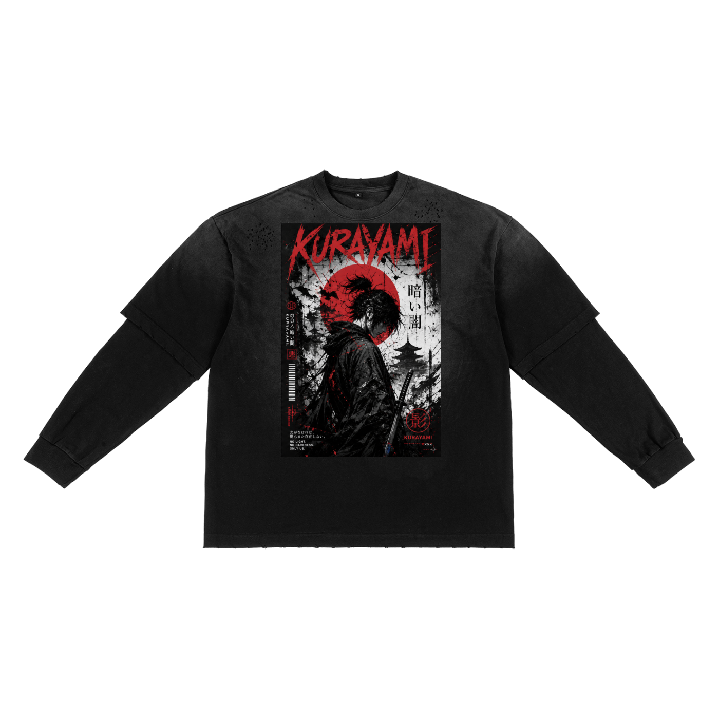 KURAYAMI “Sunless” Frayed Two-Piece Tee