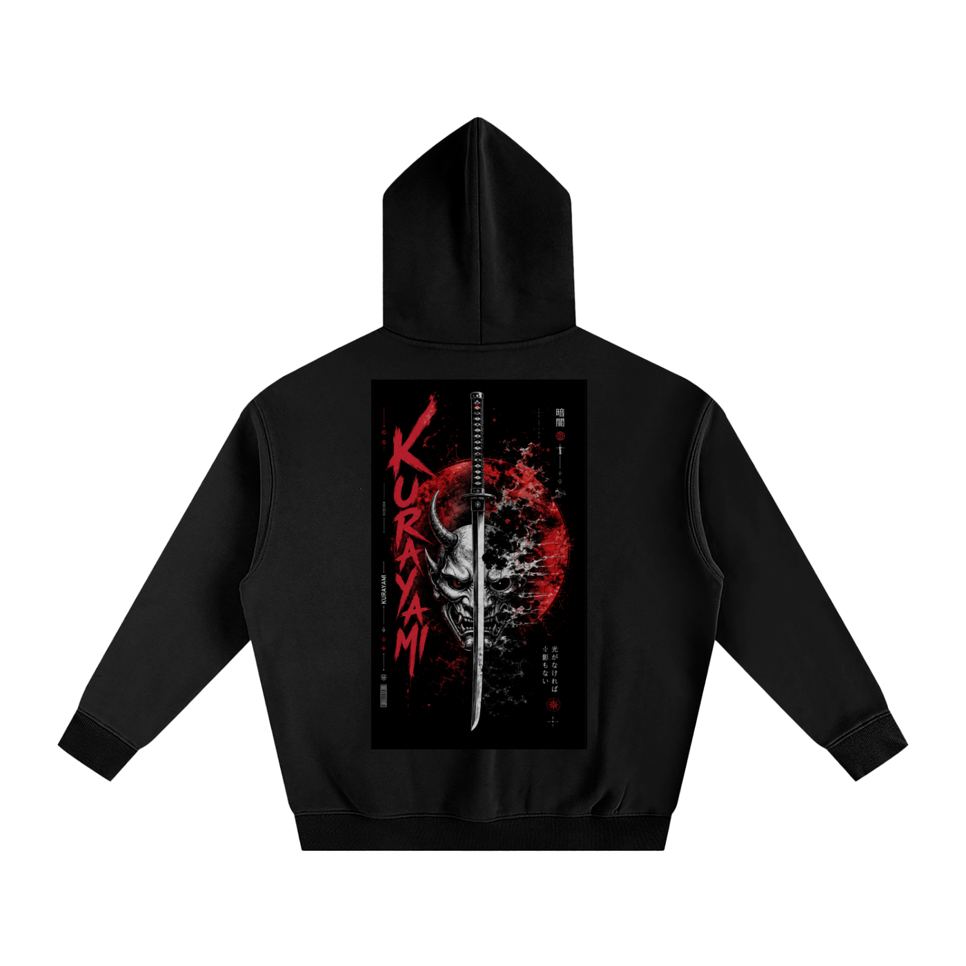 KURAYAMI “Oni Split” Oversized Fleece Hoodie