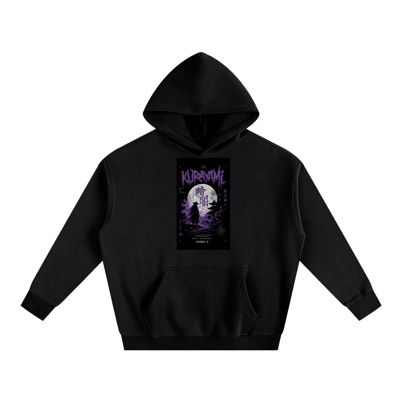 KURAYAMI “Purple Moon” Oversized Fleece Hoodie