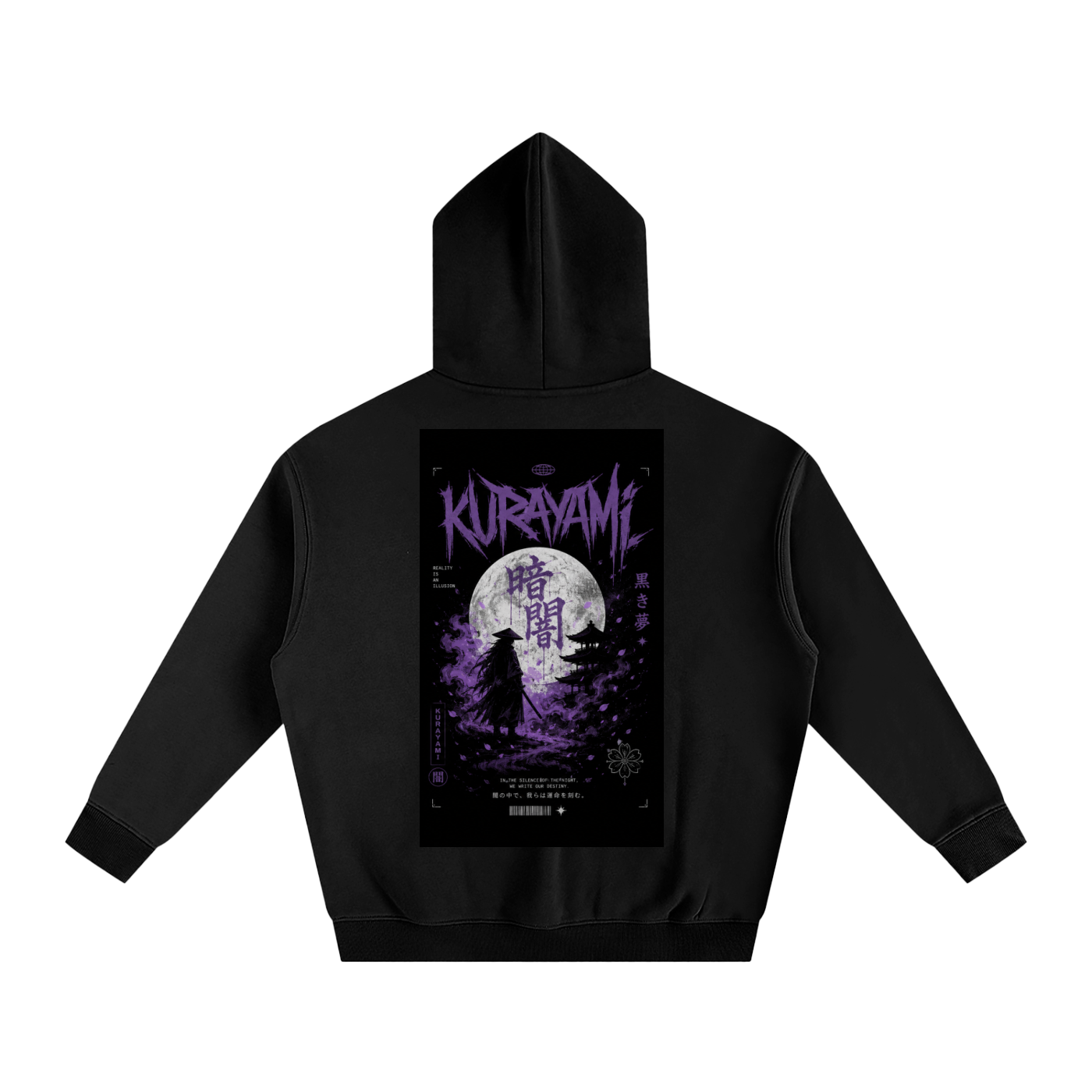 KURAYAMI “Purple Moon” Oversized Fleece Hoodie
