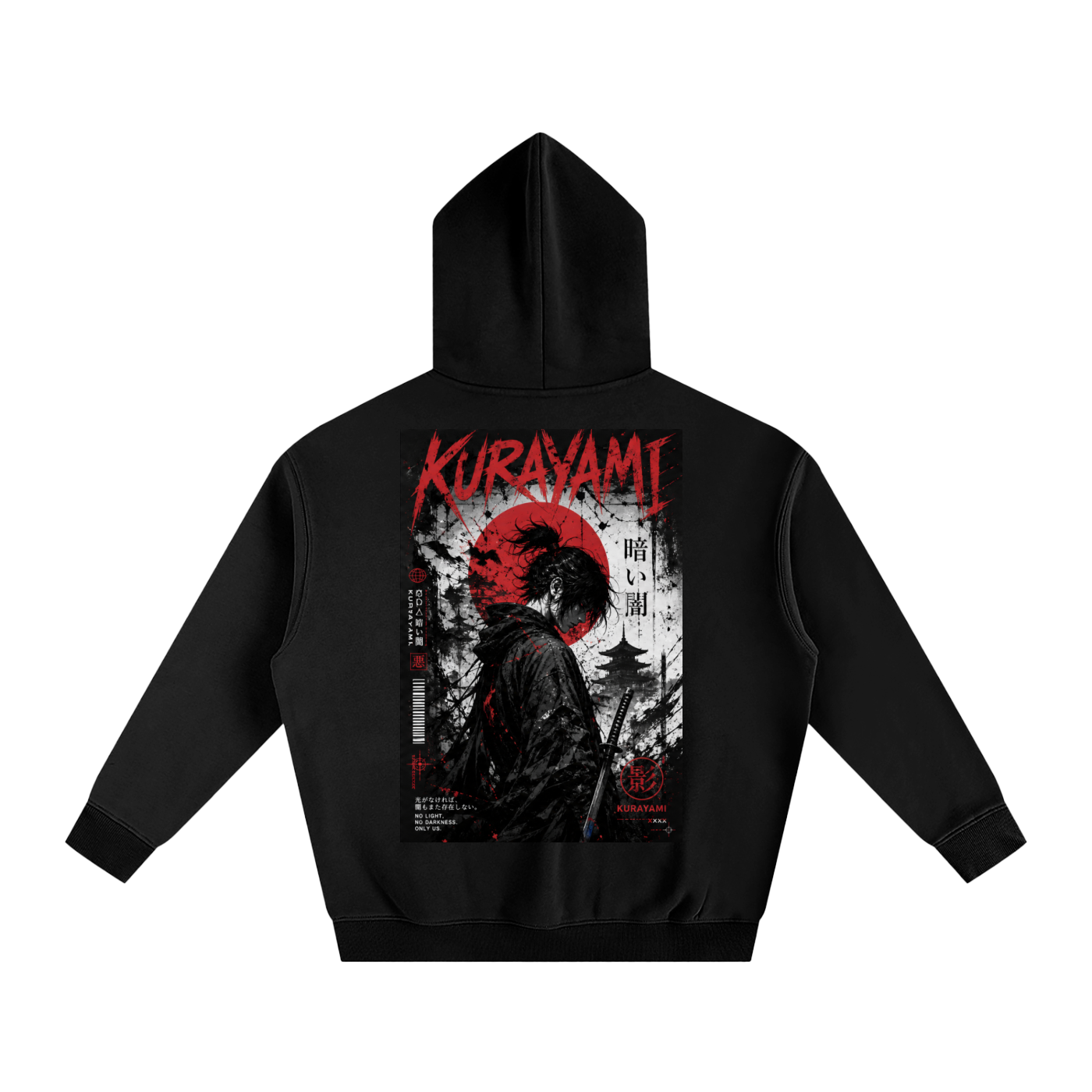KURAYAMI “Tokyo Static” Oversized Fleece Hoodie