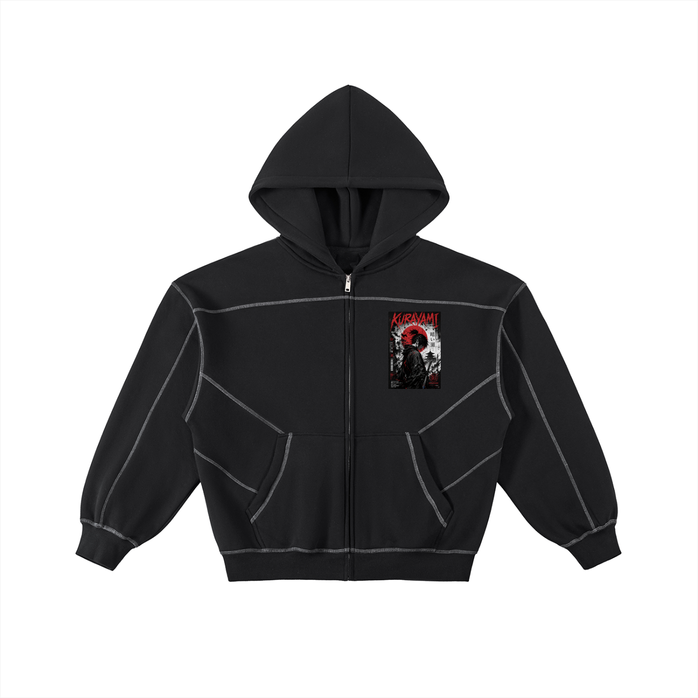 KURAYAMI “Faultline” Boxy Zip Hoodie